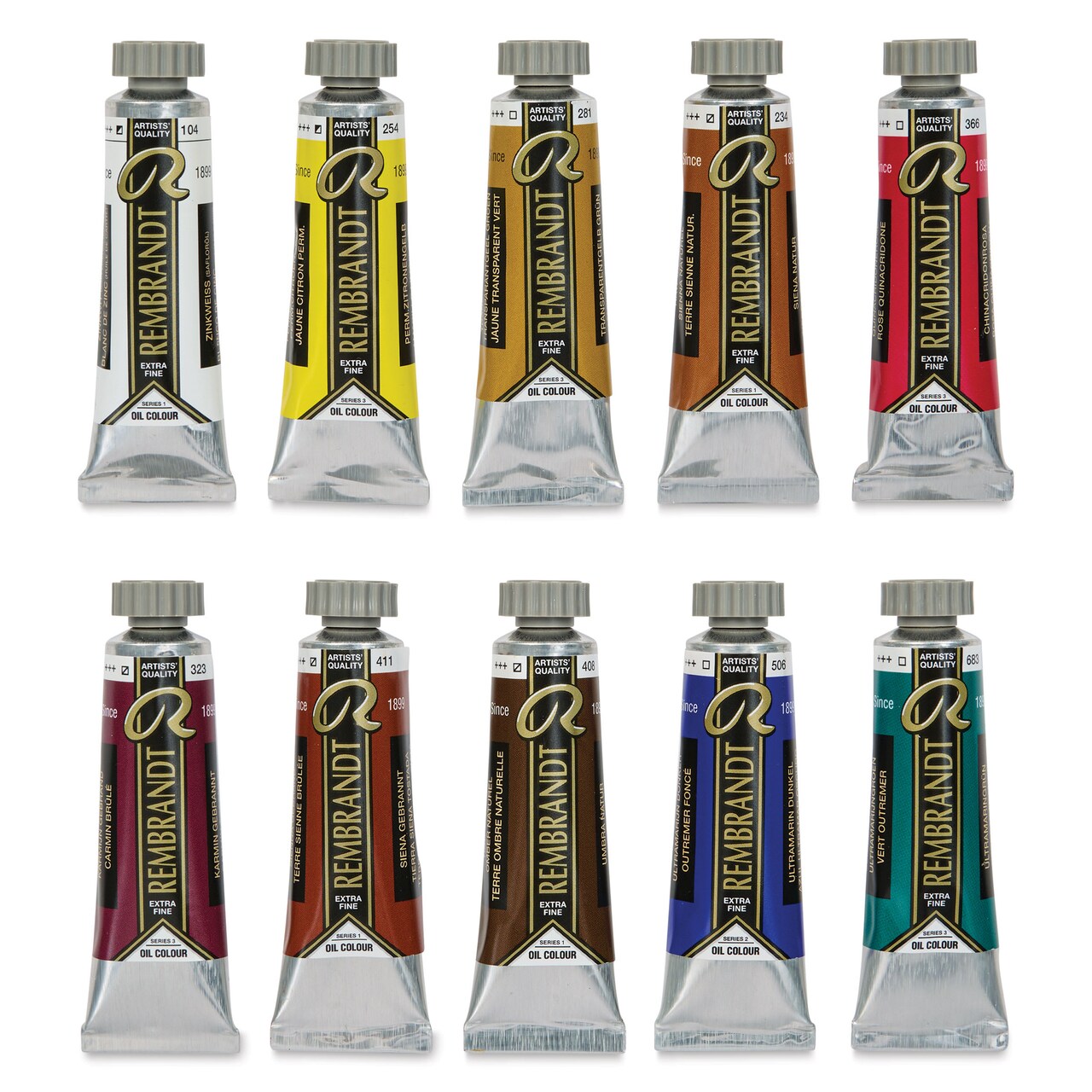 Rembrandt Artists' Oils - Set of 10, Portrait Set, 15 ml tubes